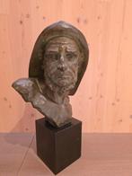 Massieve bronzen buste – handmatig gepatineerd – ca. 55 cm h, Antiek en Kunst, Ophalen
