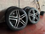 Jantes 17 pouces pour Mercedes avec pneus hiver 5x112, 17 pouces, Pneus et Jantes, 225 mm, Utilisé
