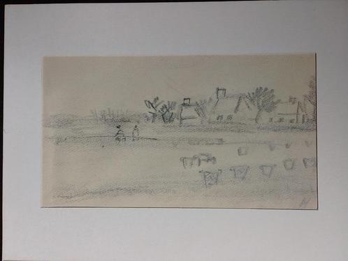 Alfons Vermeir  1905 - 1994   Tekening Landschap, Antiek en Kunst, Kunst | Tekeningen en Fotografie, Verzenden