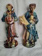 Koppel beelden Vlaams aardewerk "de angelus", Antiek en Kunst, Ophalen of Verzenden