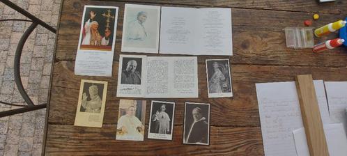 10 herdenkingsprentjes pausen, kardinaals enz.., Collections, Images pieuses & Faire-part, Image pieuse, Enlèvement ou Envoi