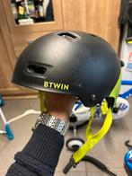 BTWIN helm - 50-55 cm - Fluorescerend geel/zwart, Zo goed als nieuw
