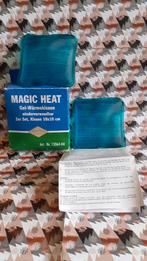 paire de coussin gel chauffant magic heat 10x10 cm, Enlèvement ou Envoi, Neuf, Bleu, Carré