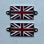 Twee geëmailleerde Union Jack plaatjes, Verzenden