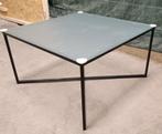 Table de salon en verre forme carrée, Maison & Meubles, Tables | Tables de salon, Enlèvement, Utilisé, Métal