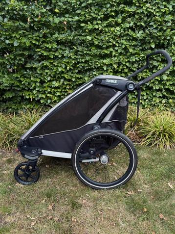Thule Chariot Lite 2 fietskar – topstaat, 40 à 60 kg, Comme neuf, Enlèvement, Pliable