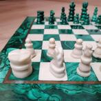 Compleet malachiet en marmer schaakspel, Antiek en Kunst, Ophalen