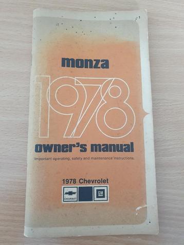 Handleiding Chevrolet Monza. beschikbaar voor biedingen
