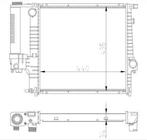 Radiateur 440x438x32 MM schakel BMW 5 serie 17111728908 1728, Auto-onderdelen, Ophalen of Verzenden, Nieuw