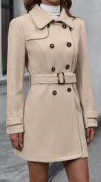 Middellange mantel (85 cm), maat M, Kleding | Dames, Jassen | Winter, Ophalen of Verzenden, Nieuw, Maat 38/40 (M), Beige