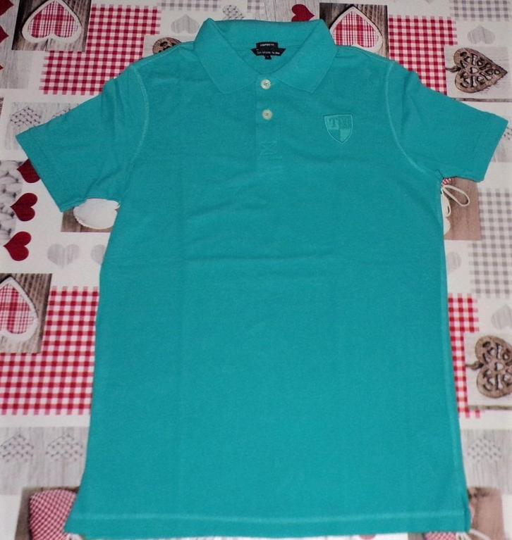 S small Tim Moore polo blauw groen turquoise als nieuw, Kleding | Heren, Polo's, Zo goed als nieuw, Maat 46 (S) of kleiner, Blauw