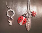 Modieuze halskettingen, hanger + ketting, Ophalen of Verzenden, Zo goed als nieuw, Met strass