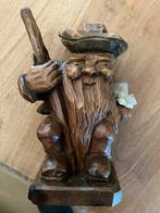 Houten herder met kristal in hand, Antiek en Kunst, Ophalen of Verzenden