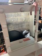 Make up tafel wit incl spiegel met lichten en zwarte stoel, Huis en Inrichting, Tafels | Kaptafels, Ophalen, Nieuw
