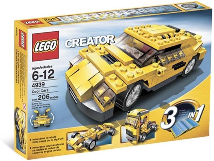 LEGO Creator Traffic 4939 Cool Cars 3keer MET DOOS !!!, Kinderen en Baby's, Speelgoed | Duplo en Lego, Zo goed als nieuw, Lego