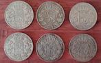 6 x 5 frank Leopold II 1870 tot 1875, Postzegels en Munten, Verzenden, Zilver, Setje, Zilver