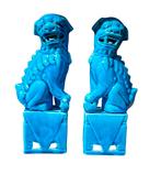 Paar Chinese porseleinen wachtersleeuwen – midden 20e eeuw, Antiek en Kunst, Antiek | Porselein, Ophalen of Verzenden