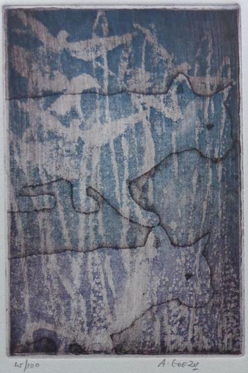 ANDRE GOEZU / NYKTA / KLEURETS-AQUATINT / 38x28cm / SIG 1975 beschikbaar voor biedingen