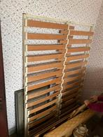 Sommier en metal avec lattes en bois, 140 cm, Enlèvement, Utilisé, Sommier