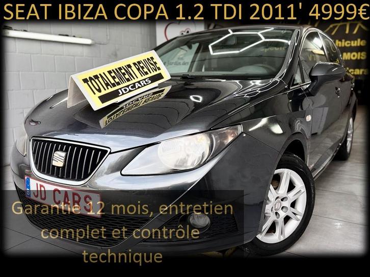 SEAT IBIZA COPA 1.2 TDI 70 ‼️GARANTIE 1 AN CTOK‼️, Autos, Seat, Entreprise, Achat, Ibiza, ABS, Airbags, Air conditionné, Alarme