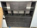 Kallax kast 4x2 2 stuks met deurtjes en schuiven, Ophalen, Gebruikt