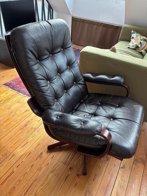 Twee lederen relax zetels, Huis en Inrichting, Zetels | Zetels, Gebruikt, Eenpersoons, Minder dan 150 cm, 75 tot 100 cm, Leer