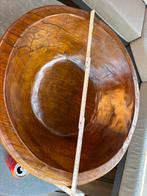 Heel grote houten schaal 20 kg, Ophalen, Zo goed als nieuw