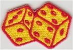 Dobbelsteen Dice stoffen opstrijk patch embleem #3, Verzamelen, Verzenden, Nieuw