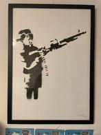 Banksy spray on paper, Antiquités & Art, Enlèvement ou Envoi