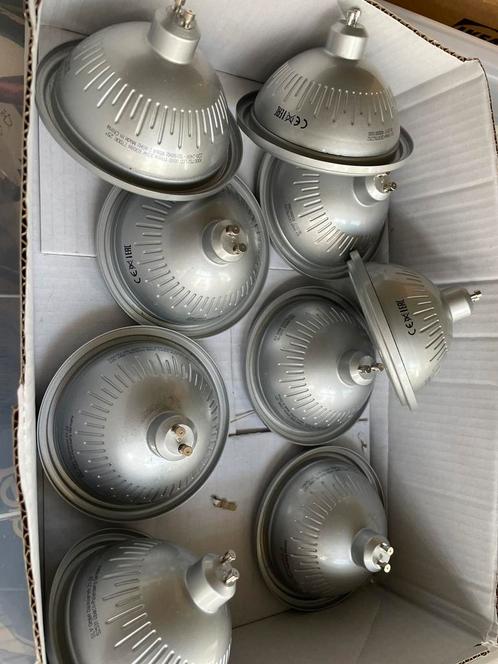 Spots led GU10, Huis en Inrichting, Lampen | Spots, Zo goed als nieuw, Plafondspot of Wandspot, Metaal of Aluminium, Led, Inbouw