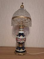 Tafellamp  kristal, vintage., Huis en Inrichting, Lampen | Tafellampen, Ophalen