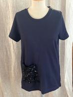 Dries Van Noten top donkerblauw met zwart maat small, Kleding | Dames, Verzenden, Zwart, Nieuw, Korte mouw