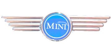 Wing badge blauw Classic MINI. 