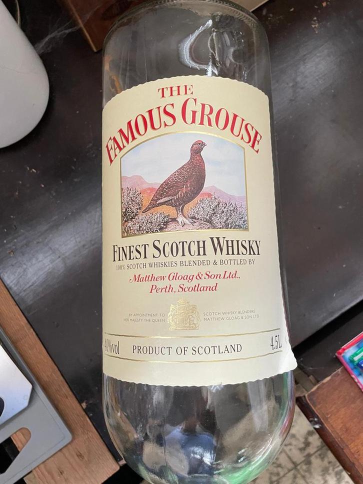 Decoratieve whiskyfles 4,5L The Famous Grouse, Verzamelen, Overige Verzamelen, Gebruikt, Ophalen of Verzenden