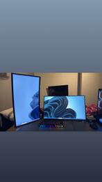 2 schermen + monitor arm, Ophalen of Verzenden, Zo goed als nieuw, IPS