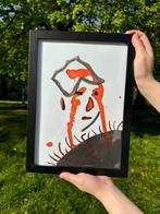 Oranje Vloed - Kunstwerk- Kevin.C 1/1 Ingekaderd, Antiquités & Art, Art | Peinture | Moderne, Enlèvement ou Envoi