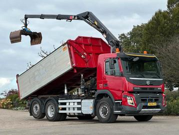 Volvo FMX 330 EURO6!6X4!VOORAS AANGEDREVEN!Z-Kraan/KIPPER!, Auto's, Automaat, 340 pk, Bedrijf, Diesel
