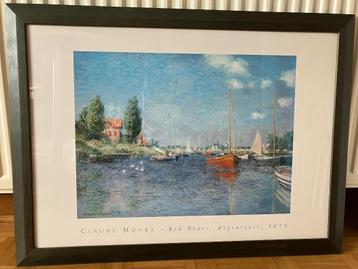 Encadrement bleu bois "Monet" beschikbaar voor biedingen