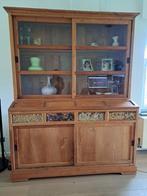 Vitrine kast, Huis en Inrichting, Ophalen, 100 tot 150 cm, 200 cm of meer, Teakhout