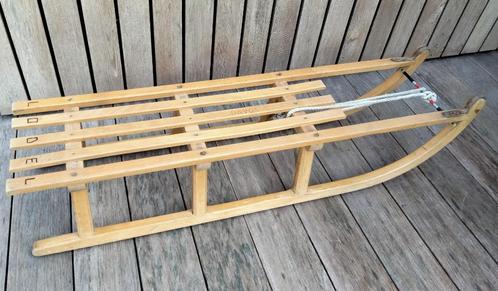 Slee/sneeuwslee „DAVOS” 120 X 32 X 28 cm, Kinderen en Baby's, Speelgoed | Buiten | Sleeën, Gebruikt, Hout, Ophalen