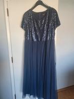 Galakleding donker blauw met glitters en voile onderaan, Kleding | Dames, Ophalen of Verzenden, Blauw, Galajurk