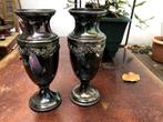 Paar zilveren metalen vazen, Ophalen of Verzenden
