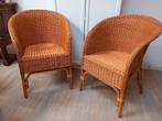 2 Rotan rieten stoelen / zetels, Ophalen, Zo goed als nieuw