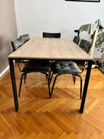 Table FAMOUS 160x90 cm – Lamulux Frensh Oak, Ophalen, 50 tot 100 cm, Zo goed als nieuw, Vijf personen of meer
