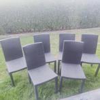 Zes terrasstoelen in wicker. Doe een bod, Tuin en Terras, Tuinstoelen, Ophalen, Zo goed als nieuw, Wicker