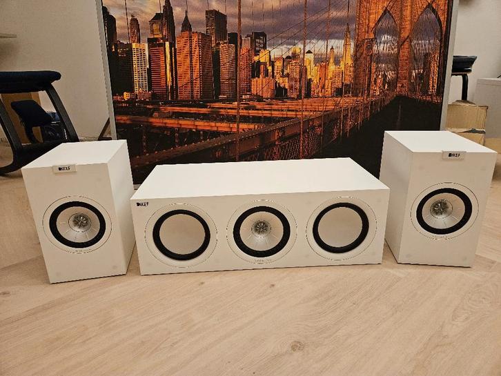 4 haut-parleurs KEF Q150, 1 haut-parleur central KEF Q650, TV, Hi-fi & Vidéo, Enceintes, Comme neuf, Ensemble Surround sans Subwoofer