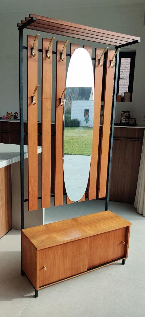 Prachtig vintage halmeubel / kapstokmeubel, Huis en Inrichting, Woonaccessoires | Kapstokken, Zo goed als nieuw, Hout, Ophalen of Verzenden