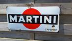 Emaille bord 1968 Martini L'Apéritif, Reclamebord, Gebruikt, Ophalen of Verzenden