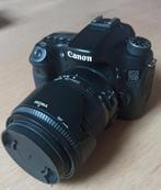 Canon 70D met flitslamp, draagtas en accessoires, TV, Hi-fi & Vidéo, Comme neuf, Reflex miroir, Canon, Enlèvement