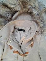 Beige winterjas Zara Woman Xsmal met afritsbare kap, Comme neuf, Zara, Beige, Enlèvement ou Envoi
